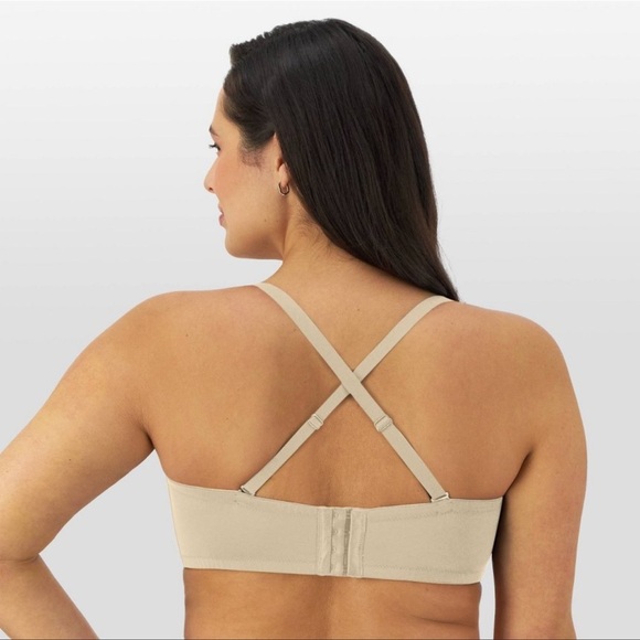 NWT Bali Full Coverage Strapless Multiway Bra 36DD Taupe - Picture 4 of 5